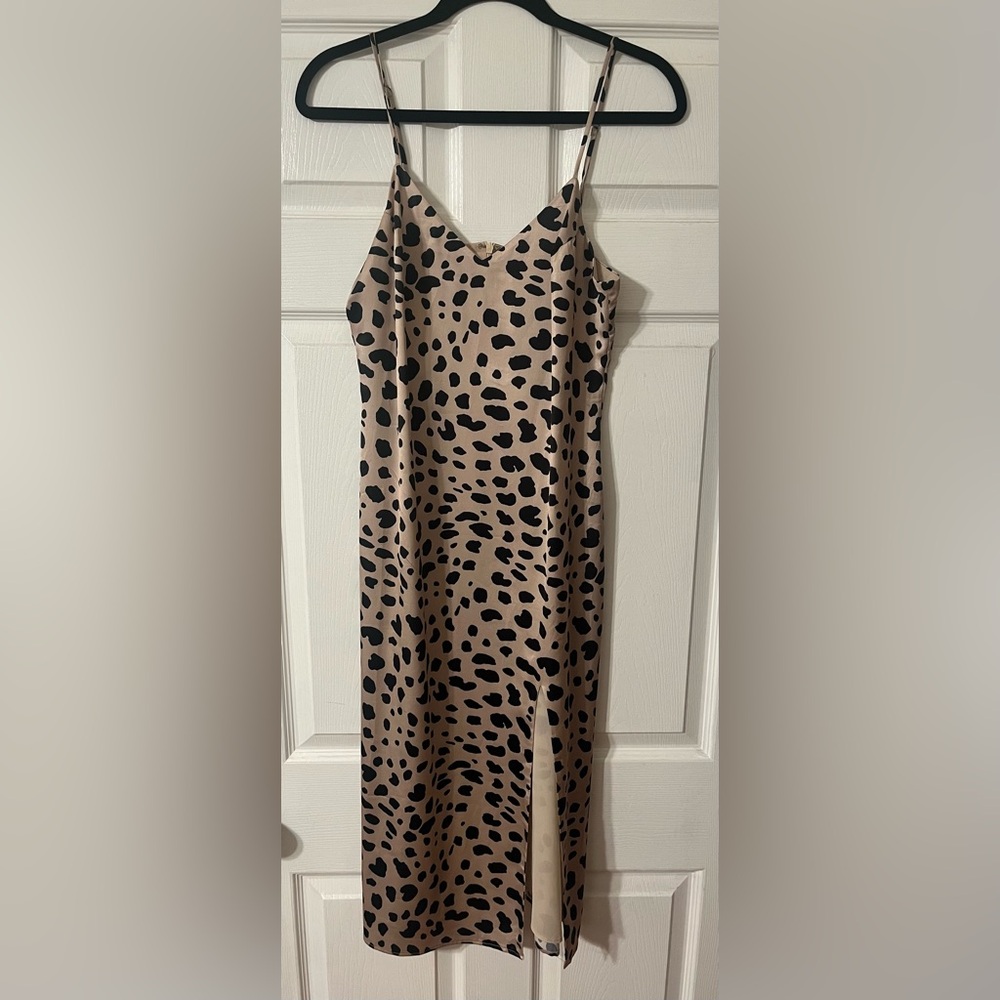Leopard Print Sleeveless Dress